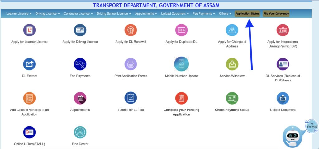 Check driving license status online India