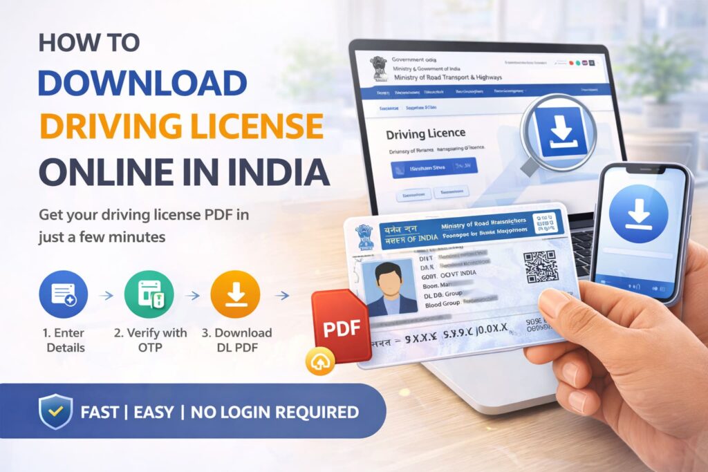 driving license download PDF without login