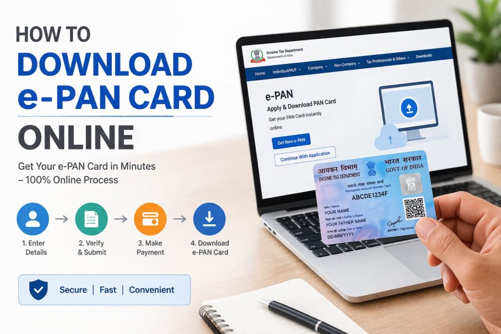 How to Download E-PAN Card PDF without login