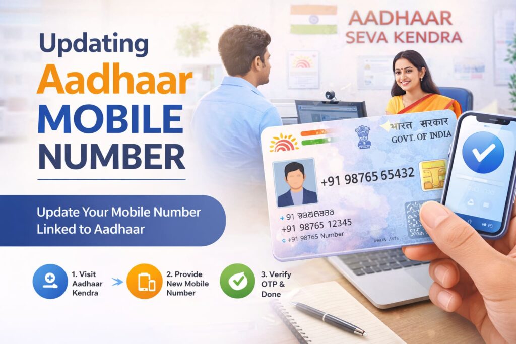 Update your aadhaar linked mobile number
